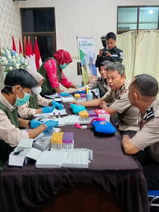 Ratusan Personel Polres Jalani Pemeriksaan Kesehatan Berkala