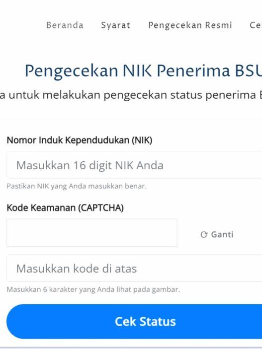Cara cek penerima