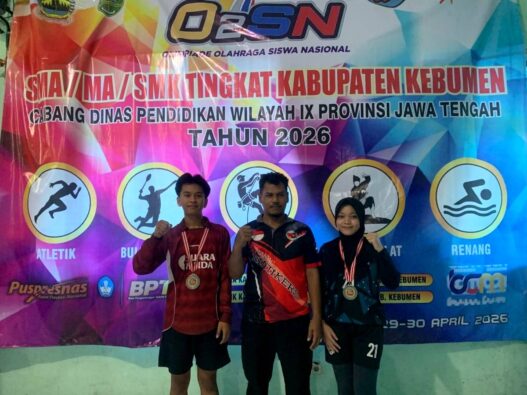 MAN 2 Sabet Juara O2SN Tenis Meja