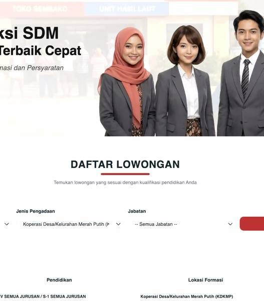 Rekrutmen Kopdes Merah Putih Penerima Bansos
