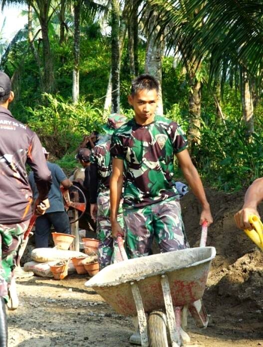 Sasaran Fisik TMMD Krangean Hampir Tuntas