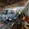 Tengah Diservis, Mobil Terbakar