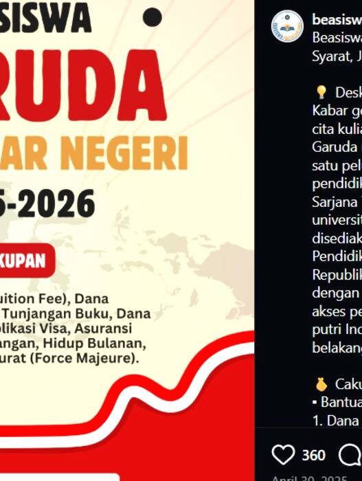 Beasiswa Garuda S1