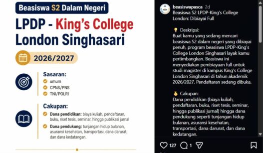Beasiswa KCL Singhasari