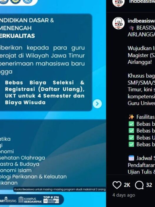 Beasiswa Guru Unair