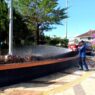 Kemarau Bikin Rumput Alun alun Menguning