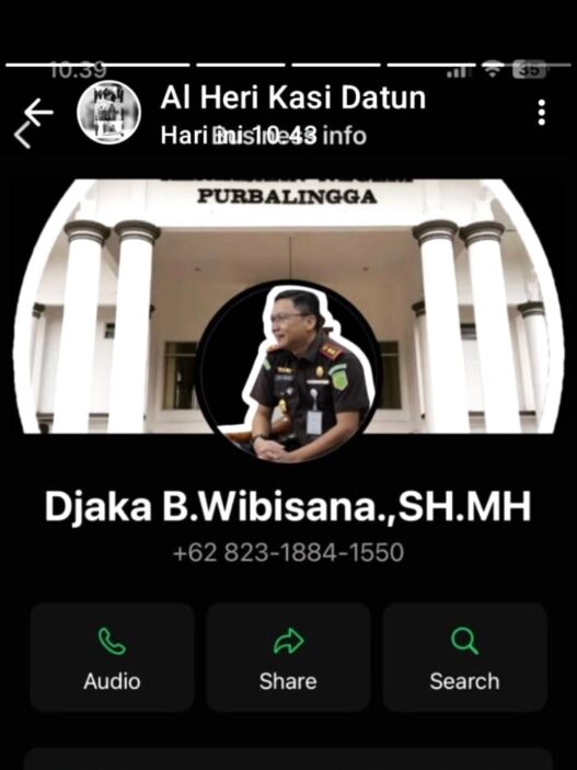 Nama Kajari dan Kasi Pidum Kejari Dicatut