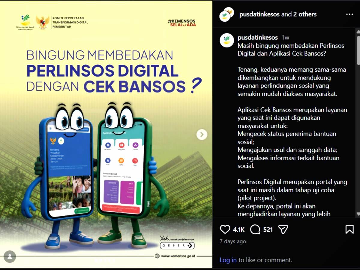 Perbedaan Perlinsos Digital dan Cek Bansos