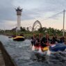 Saluran Irigasi Jadi "Lintasan" Arung Jeram