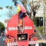 Tanaman Median Jalan Mulai Mengering