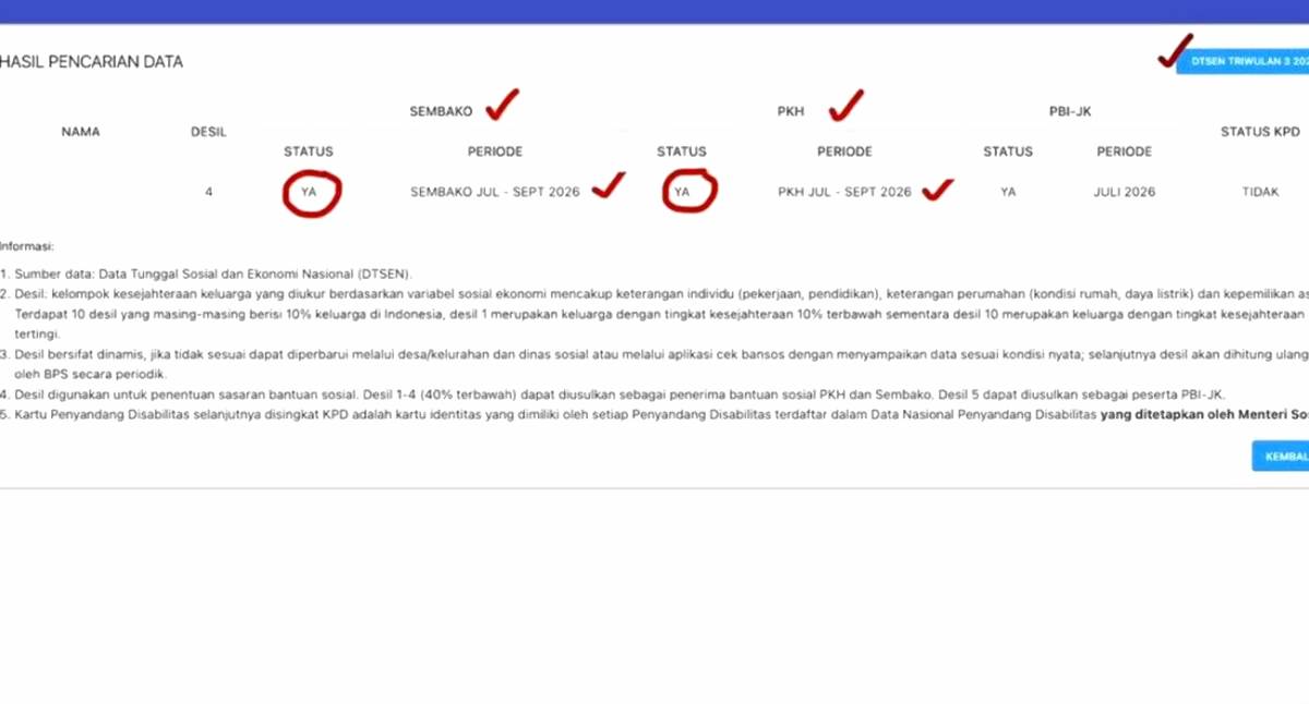 Bansos Tahap 3