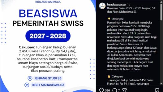 Beasiswa Pemerintah Swiss