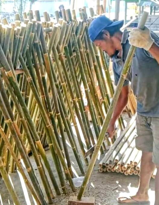 Jelang HUT RI Pesanan Bambu Melonjak