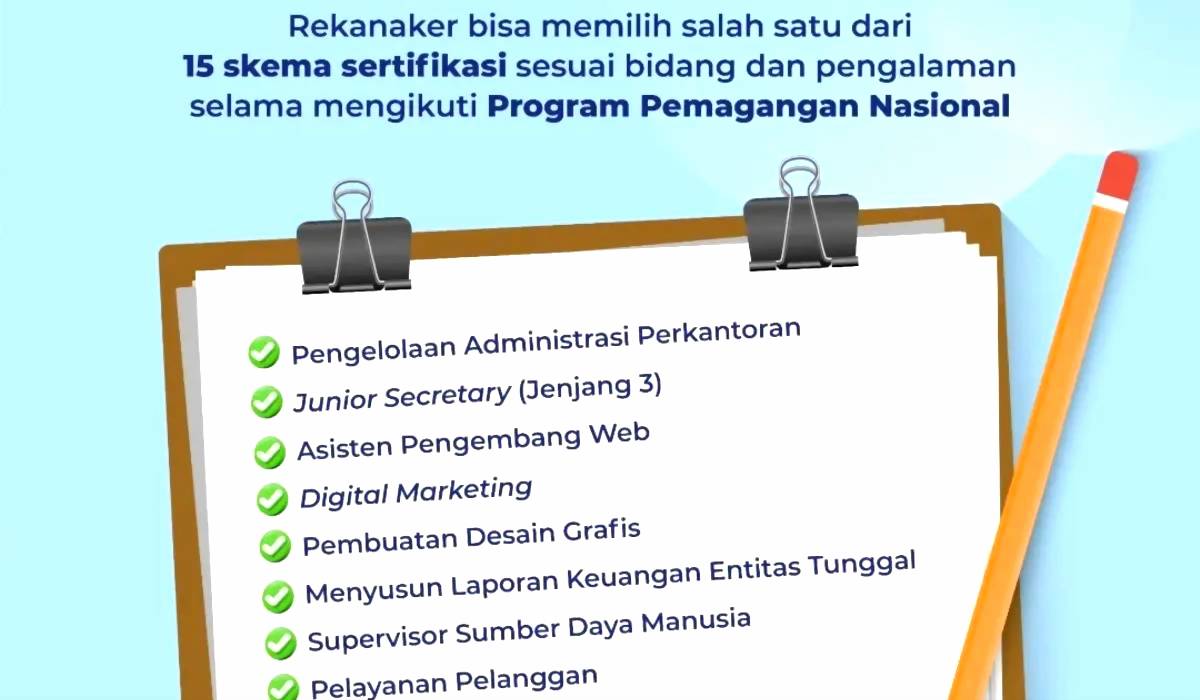 Kompetensi Sertifikat Kemnaker