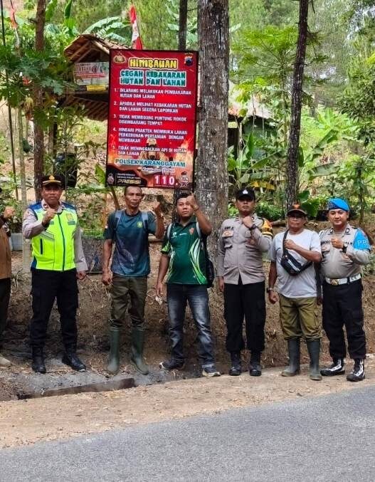 Pasang Papan Peringatan, Polres Cegah Kebakaran Hutan