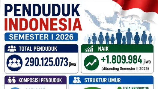Penduduk RI Tembus 290 Juta Jiwa