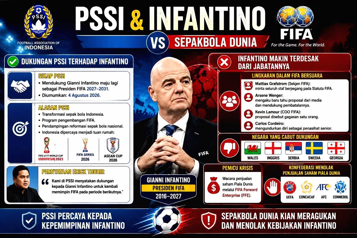 PSSI Dukung Infantino Maju Lagi