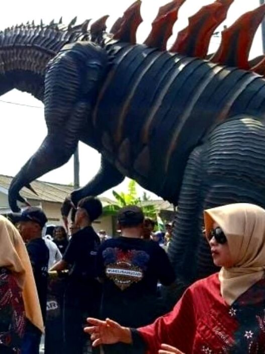 Ribuan Warga Tumpah Ruah di Jalan Desa