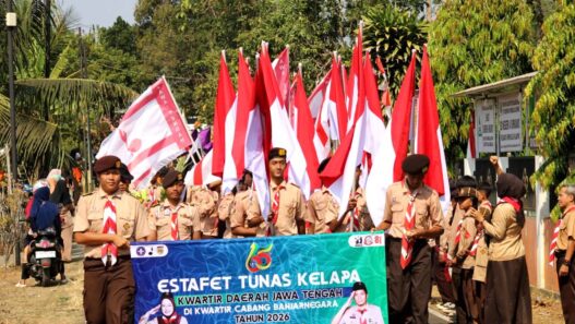 61 Pramuka Kawal Estafet Tunas Kelapa