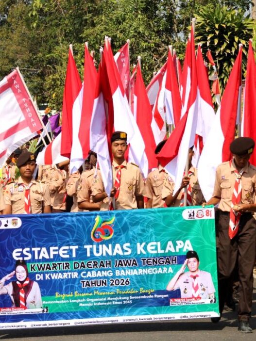 61 Pramuka Kawal Estafet Tunas Kelapa