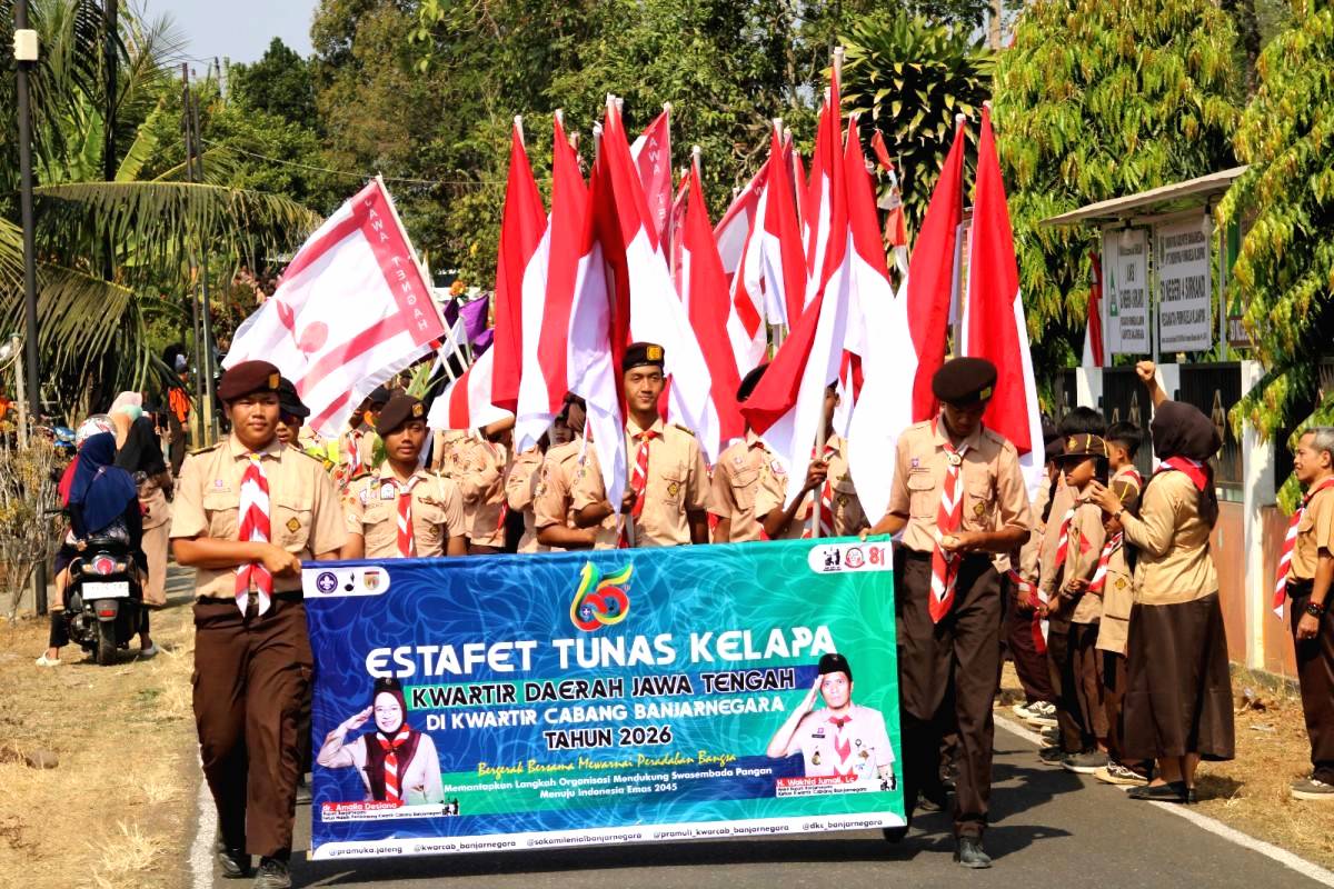 61 Pramuka Kawal Estafet Tunas Kelapa
