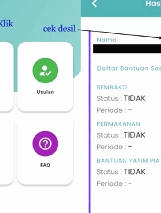 Cek Desil Bansos