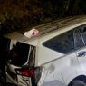 Mobil Rombongan Takziah Terperosok