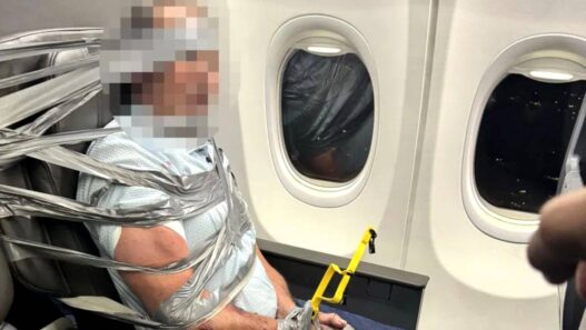 Penumpang American Airlines Diikat Lakban
