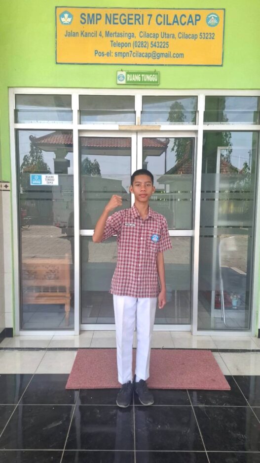 Zaidan Asfa, Siswa SMPN 7 Cilacap Juara 1 OMI